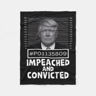 And Convicted Felon 45 Funny Anti Trump Mugshot Fleece Blanket