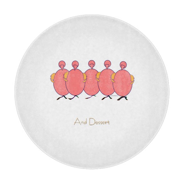 And Dessert Round  Cutting Board (Front)