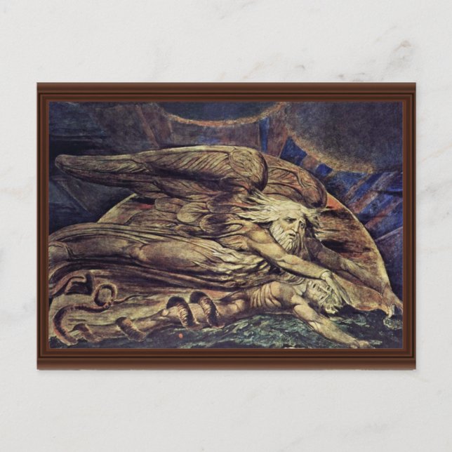 And Elohim Created Adam By William Blake Postcard (Front)