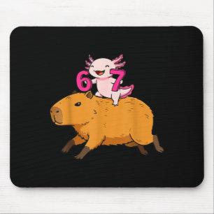 And Funny Six Seven Kawaii Axolotl Capybara Mouse Mat