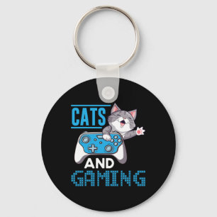 And Gaming For The Cat Lover Gamer Video Game Play Key Ring