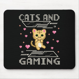 And Gaming For The Cat Lover Gamer Video Game Play Mouse Mat