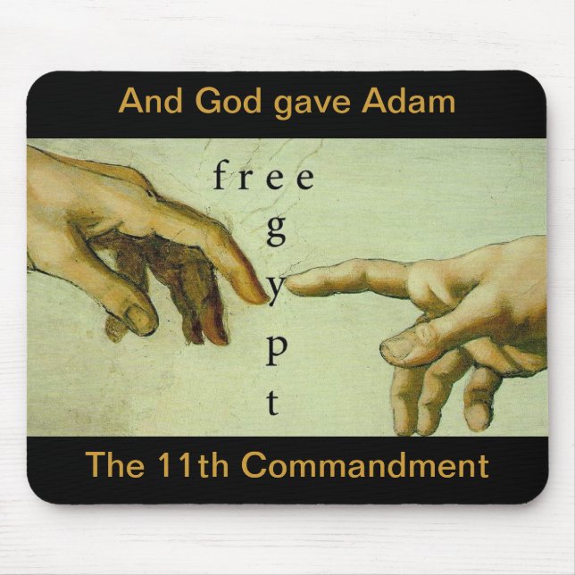And God Gave Adam the 11th Commandment... Mouse Mat (Front)