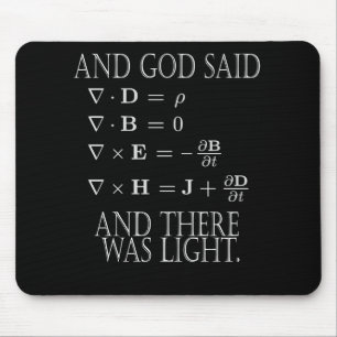 And God Said Maxwell Equation Mouse Mat