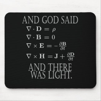 And God Said Maxwell Equation Mouse Mat