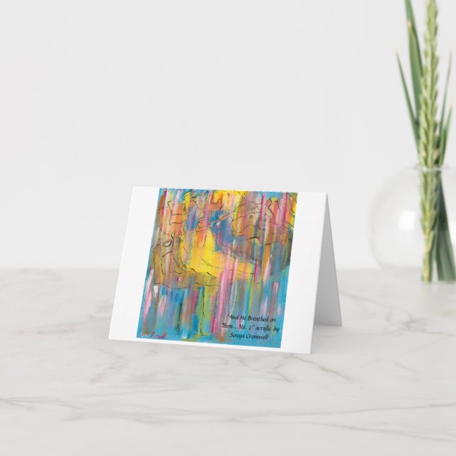 "And He Breathed on Them..no 2"  folded greeting  Card (Front)