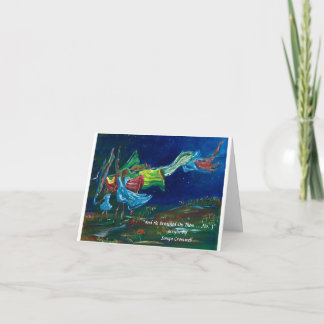 "And He Breathed on Them" no. 3 folded greeting  Card