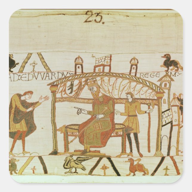 And he comes before King Edward Square Sticker (Front)