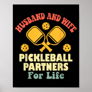 And Husband Wife Pickleball Partners Life Poster