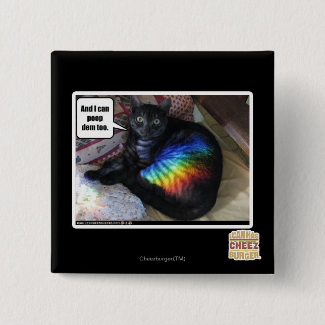 And I can poop dem too. 15 Cm Square Badge (Front)