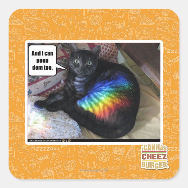 And I can poop dem too. Square Sticker (Front)