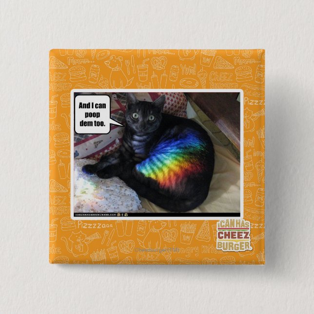 And I can poop the too. 15 Cm Square Badge (Front)