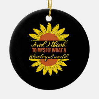 and i think to myself what a wonderful world ceramic tree decoration