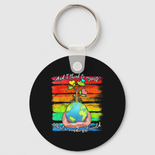 And I Think To Myself What A Wonderful World Earth Key Ring