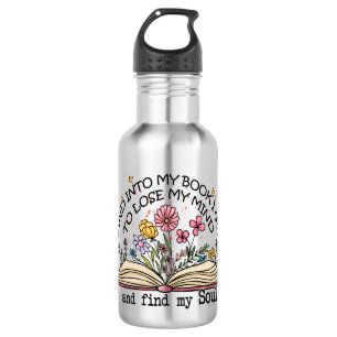 And Into My Book I Go – Floral Book Lover 532 Ml Water Bottle