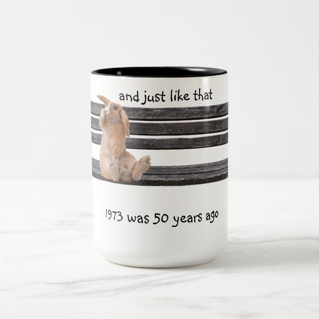 And Just Like That Rabbit on a bench Mug (Center)