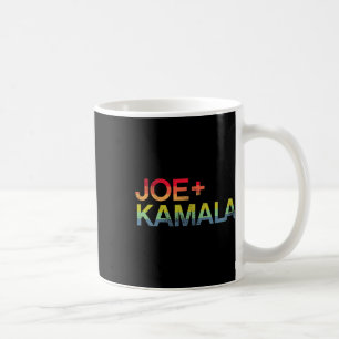 And Kamala Bold Retro Rainbow Pride Biden Harris Coffee Mug