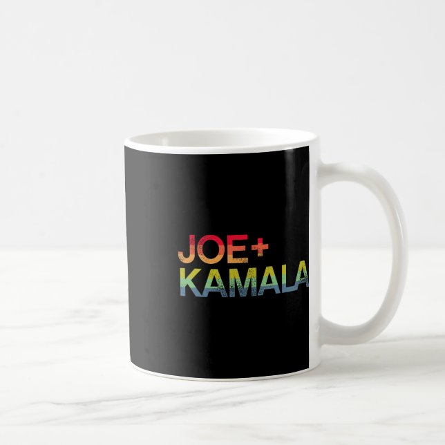 And Kamala Bold Retro Rainbow Pride Biden Harris  Coffee Mug (Right)