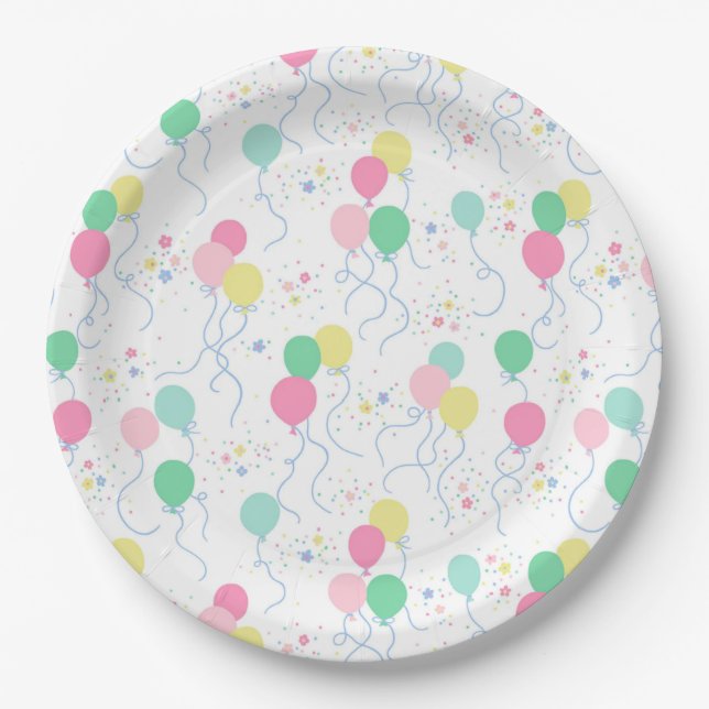 And Many More Balloons Paper Plates (Front)