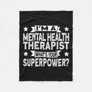 And Mental Health Therapist Fleece Blanket