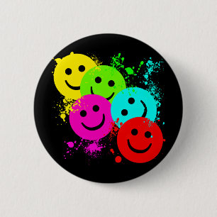 AND PAINT SPLATTER 6 CM ROUND BADGE