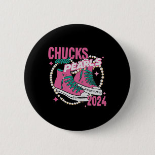 And Pearls I'm With Her Kamala 2024 6 Cm Round Badge