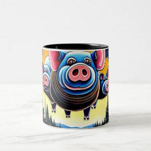 And Pigs might fly Two-Tone Coffee Mug