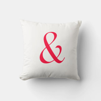And - Pillow Ampersand - red and white