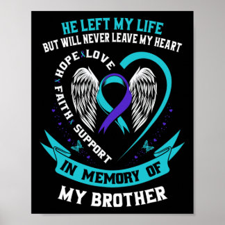 And Purple In Memory Of My Brother Suicide Awarene Poster
