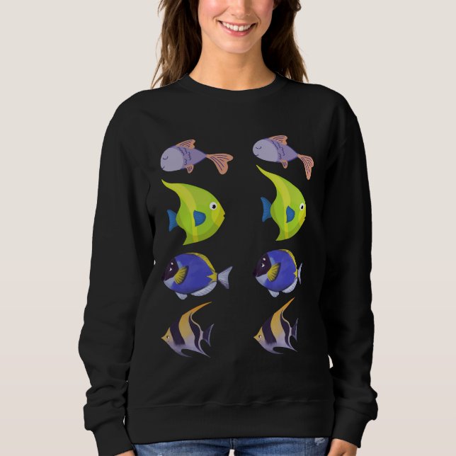 And Rare School Of Swimming Fish Sweatshirt (Front)