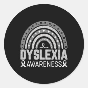And Read Funny Dyslexia Awareness Graphic Classic Round Sticker