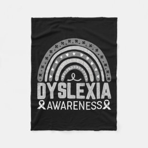 And Read Funny Dyslexia Awareness Graphic Fleece Blanket