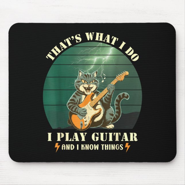 And Retro That's What Play Guitar Mouse Mat (Front)