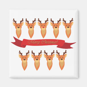 and Santa's Reindeer Magnet
