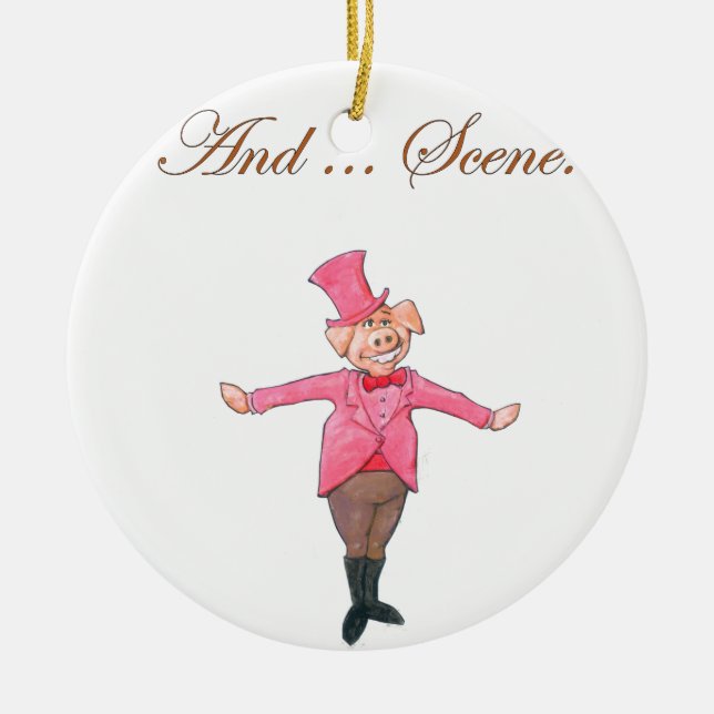 And ... Scene. Ceramic Tree Decoration (Front)