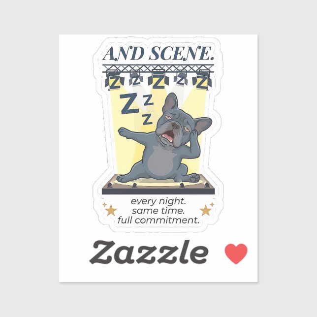 And Scene French Bulldog Night Routine Funny Dog D (Sheet)