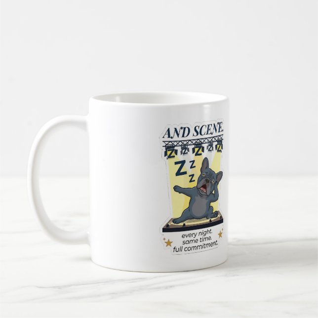 And Scene Funny French Bulldog Coffee Mug (Left)