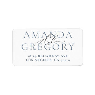 And Script Elegant Names Self Return Address Label