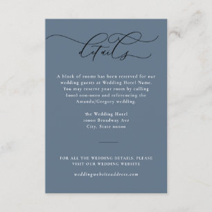 And Script Elegant Serenity Wedding Details Enclosure Card