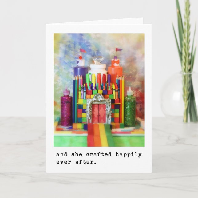 and she crafted happily ever after.  Photography Card (Front)