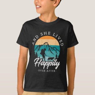 And She Lived Happily Ever After Hiking With Dog H T-Shirt