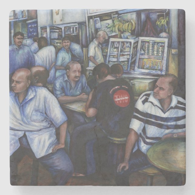 And…She Married the Mailman, Singapore Stone Coaster (Front)