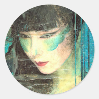 And She Waits Classic Round Sticker