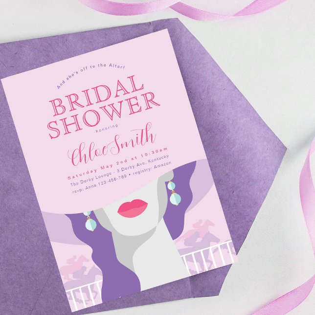 And she's off to the altar, Derby Bridal Shower  Invitation (Creator Uploaded)