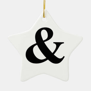 & And Sign Ampersand Logogram Symbol Icon Shortcut Ceramic Tree Decoration