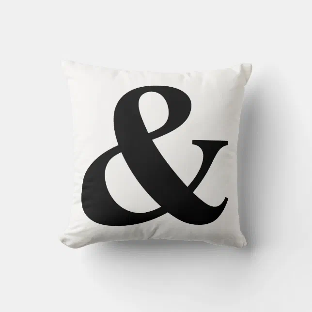 & And Sign Ampersand Logogram Symbol Icon Shortcut Cushion | Zazzle