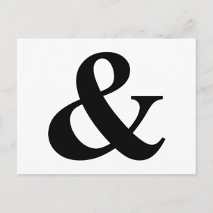 & And Sign Ampersand Logogram Symbol Icon Shortcut Postcard