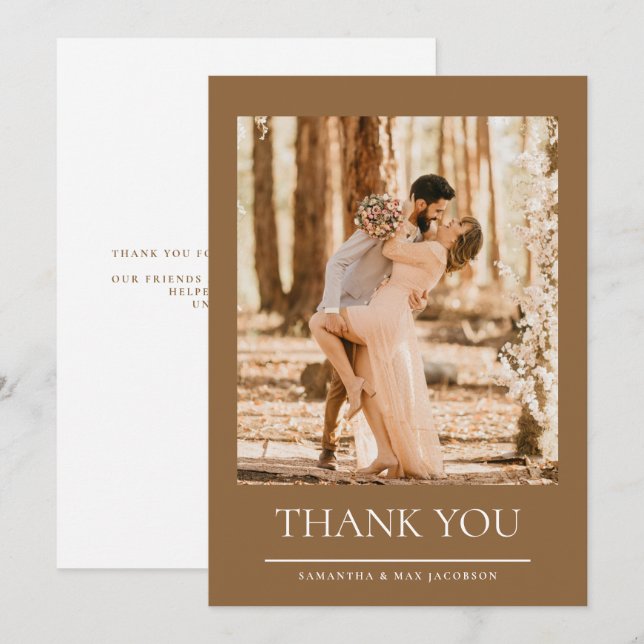 And so it Begins Photo Wedding Thank You Card (Front/Back)