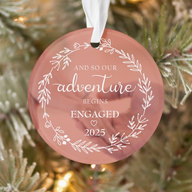 And so Our Adventure Begins Engaged 2025 Ornament (Tree)