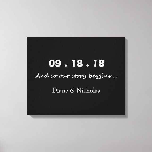 And So Our Story Begins Canvas Print (Front)